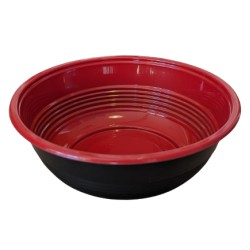 18oz Black and Red Plastic Rose Bowl HD550 300ct