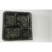 14 Inch Black Bento Box with Patterns 5-Comp W-Lid 400ct