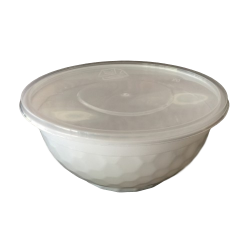 32oz White Diamond Bowls with Lids 300ct